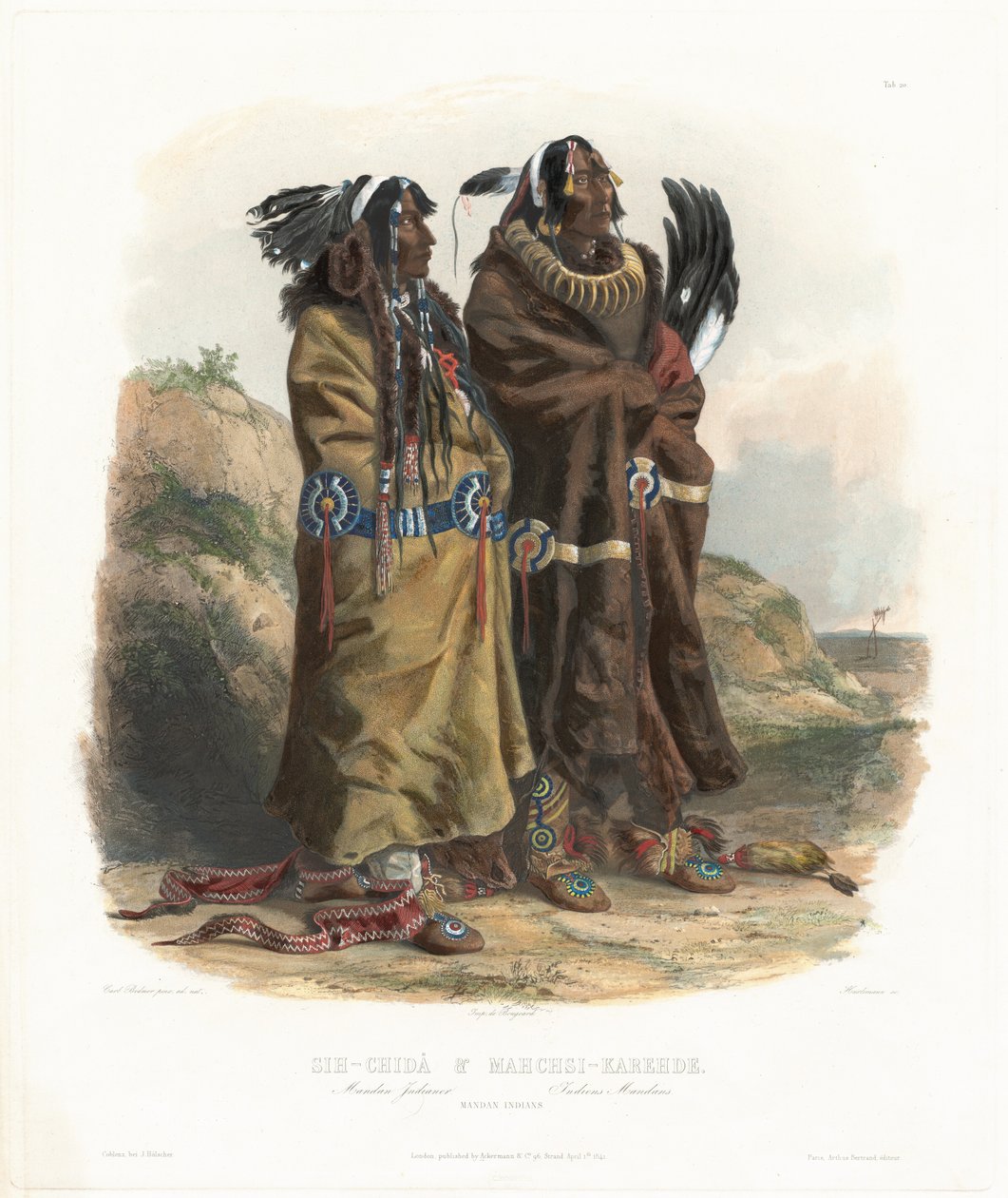 西赫-奇达和马赫西-卡雷赫德 作者 Johann Hürlimann，在 Karl Bodmer 之后