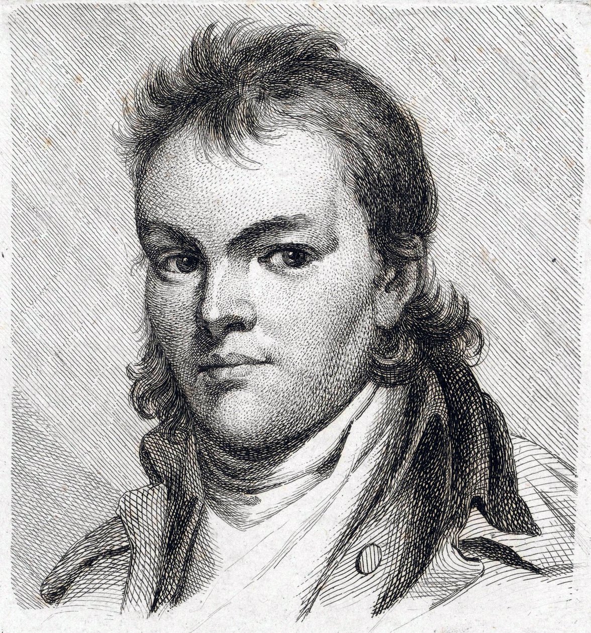 自画像 作者 约翰·雅各布·劳伦兹·比维勒（Johann Jakob Laurenz Billwiller）