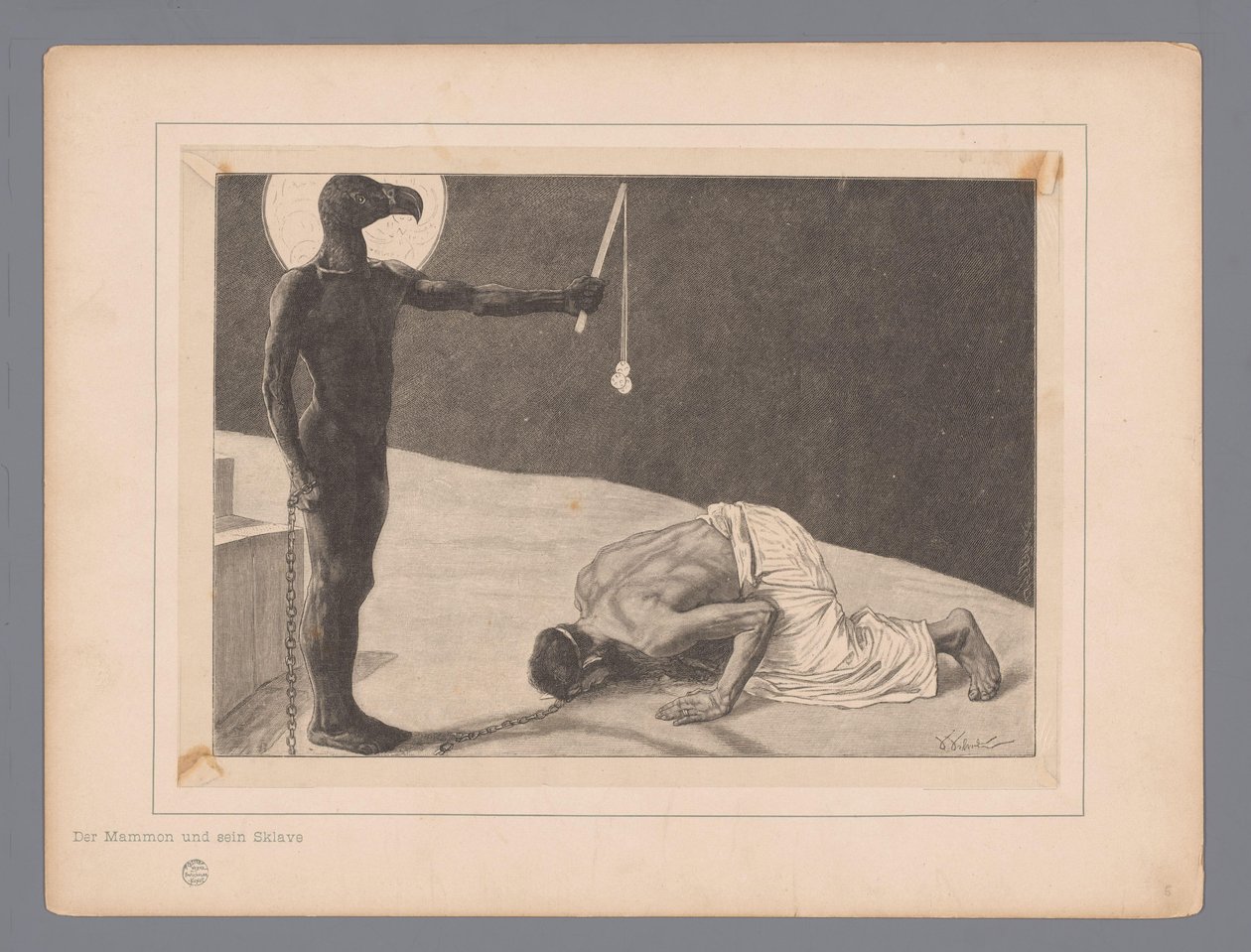 玛门崇拜
Der Mammon und sein Sklave（物名）
七个神秘的表象（系列名称） 作者 约翰·雅各布·韦伯