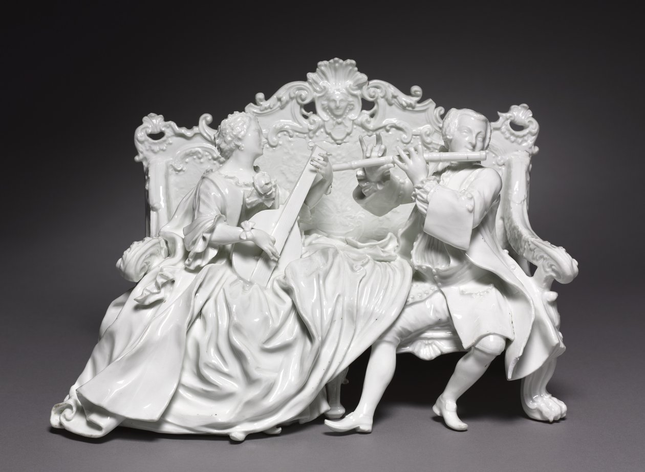 Crinoline集团：音乐家，德国迈森瓷器厂制造商，约1737年 作者 约翰·约阿希姆·坎德勒