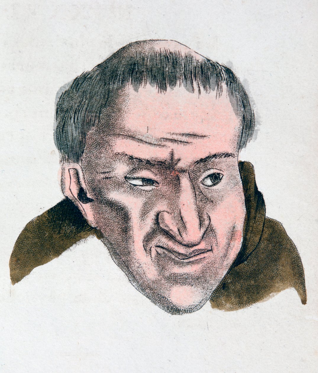 作弊，欺骗性的脾气暴躁的人的面部特征，1808年 作者 约翰·卡斯珀·拉瓦特（Johann Kaspar Lavater）