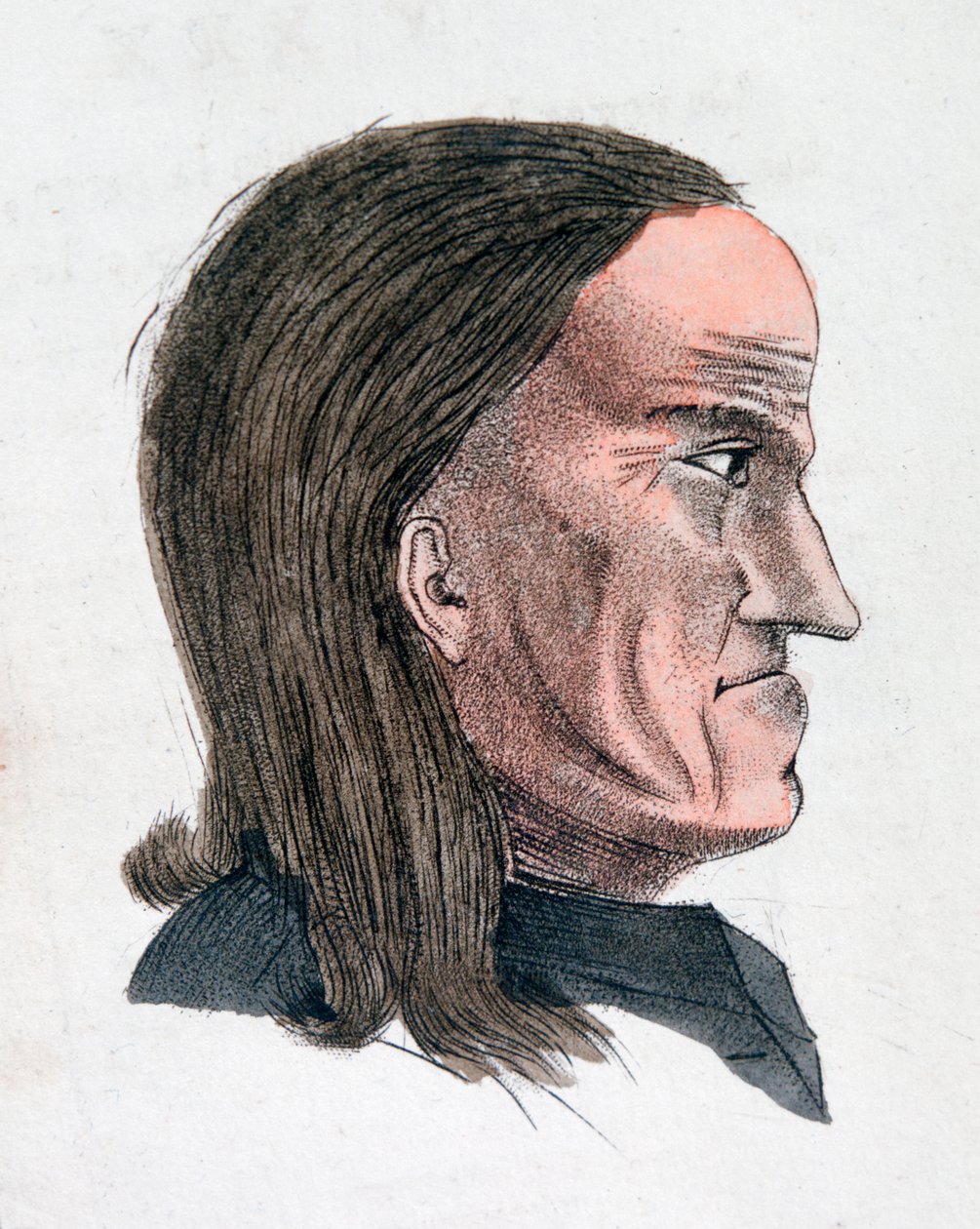 忧郁症患者的面部特征，1808年 作者 约翰·卡斯珀·拉瓦特（Johann Kaspar Lavater）