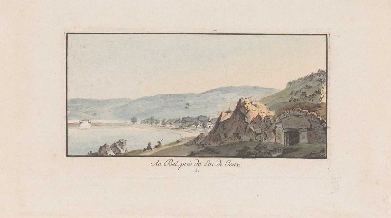 汝湖上的 Le Pont 景观
Au Pont, près du Lac de Joux（物体上的标题）
瑞士风景（系列名称）
Sammlung einiger Aussichten in der Schweiz（系列名称） 作者 约翰·路德维希·阿伯里