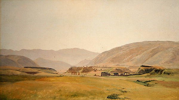 坎帕尼亚风景（布面硬板油画） 作者 约翰·马丁·冯·罗登