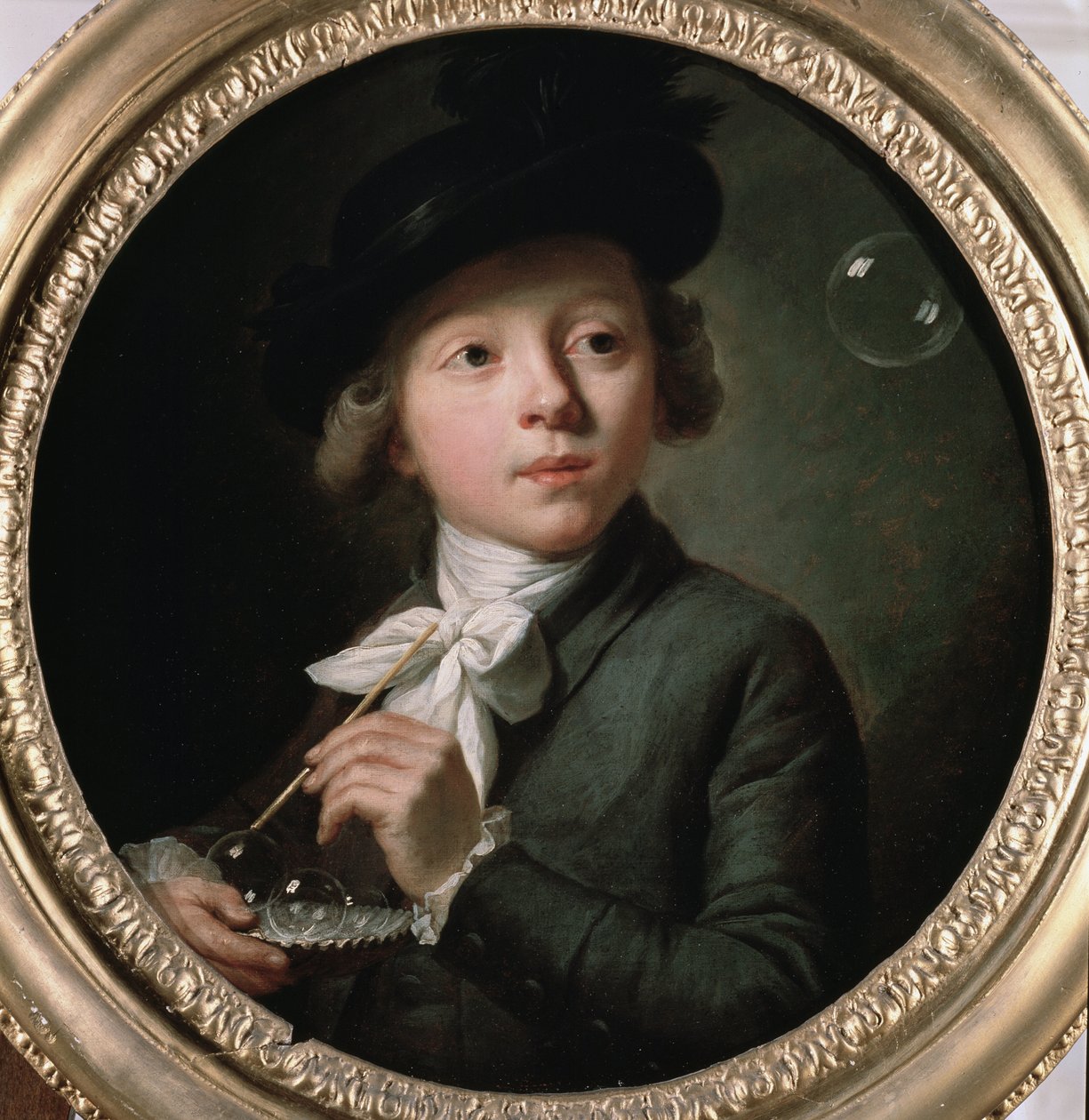 肥皂泡或 J. A. Laurens 的肖像。 Melchior Wyrsch (1732-1798) 的绘画。 1784. 贝桑松美术博物馆 作者 约翰·梅尔基奥尔（Johann Melchior）约瑟夫·维尔施（Joseph Wyrsch）或维尔施（Wursch）
