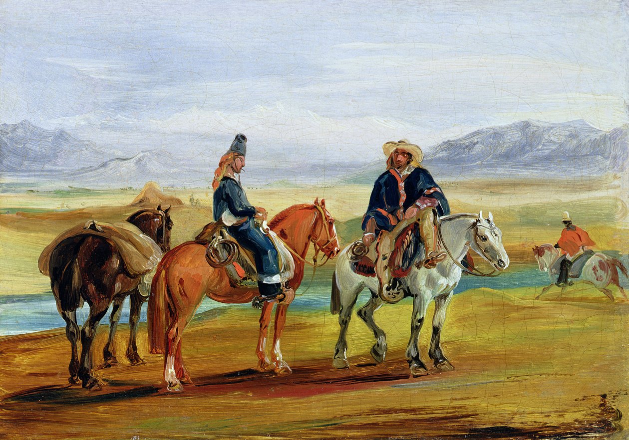 Chilean Huasos，c.1836 作者 约翰·莫里茨·鲁根达斯