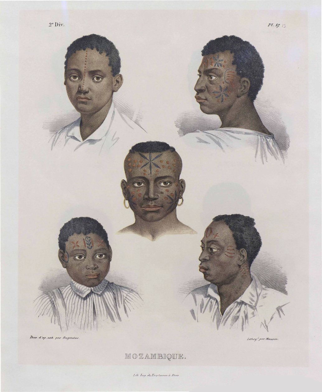 莫桑比克。摘自巴西风景如画的旅程，1830-1835年。 作者 约翰·莫里茨·鲁根达斯