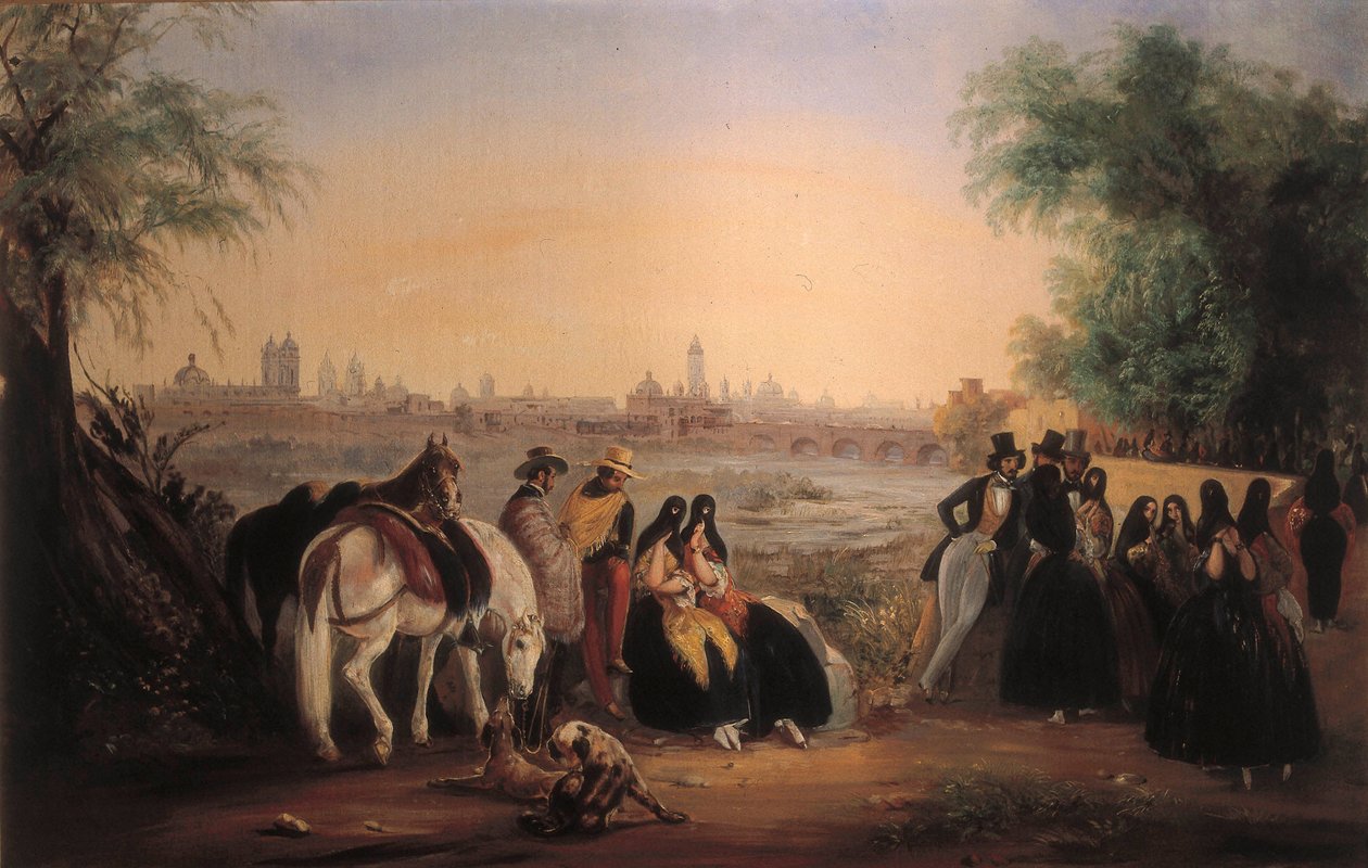 里马克河畔的利马。约翰-莫里茨-鲁根达斯（Johann Moritz Rugendas，1802-1858 年）的画作。1843. 作者 约翰·莫里茨·鲁根达斯