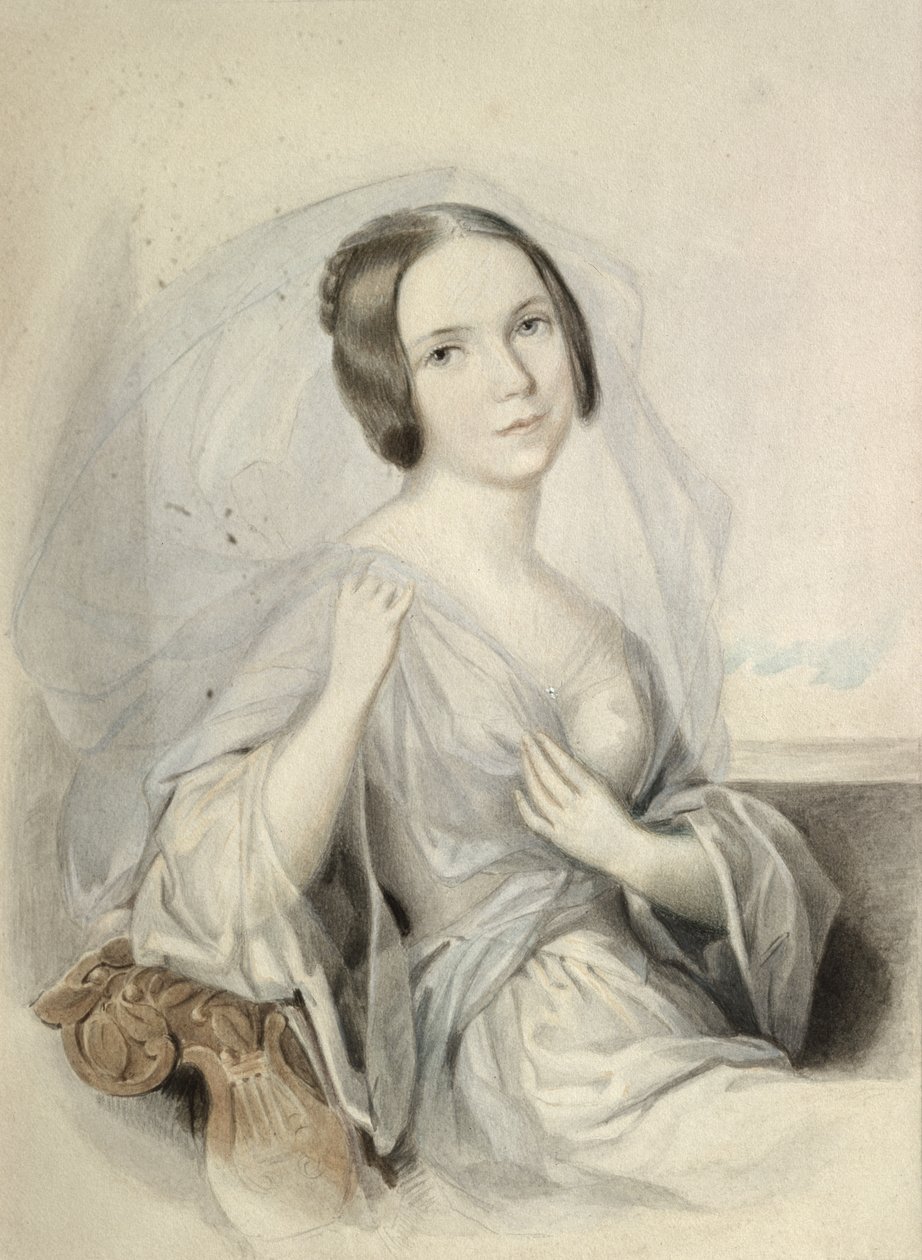 Henriette Gertrude Sontag的肖像（1806-54） 作者 约翰·内波穆克·恩德