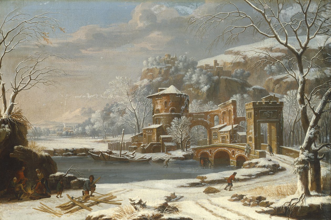 冬季景观，1674年 作者 约翰·奥斯瓦尔德·哈姆斯（Johann Oswald Harms）