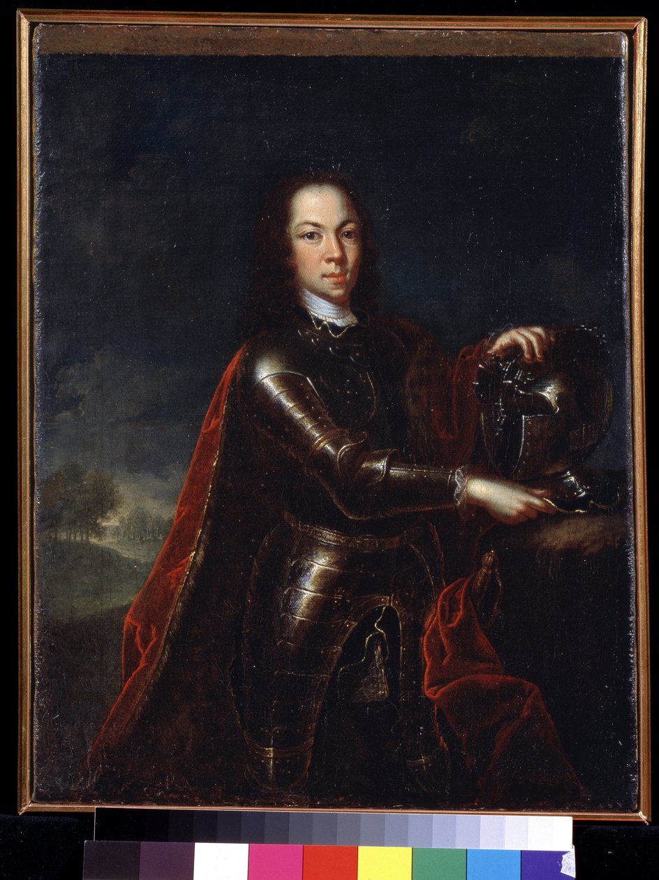 俄罗斯亚历克西斯-彼得罗维奇-罗曼诺夫（1690-1718 年）肖像。(Tsarevich Alexei Petrovich of Russia）。约翰-保罗-卢埃登（Johann Paul Luedden）（?-1739 年）的画像 作者 约翰·保罗（卒于 1739 年）吕登