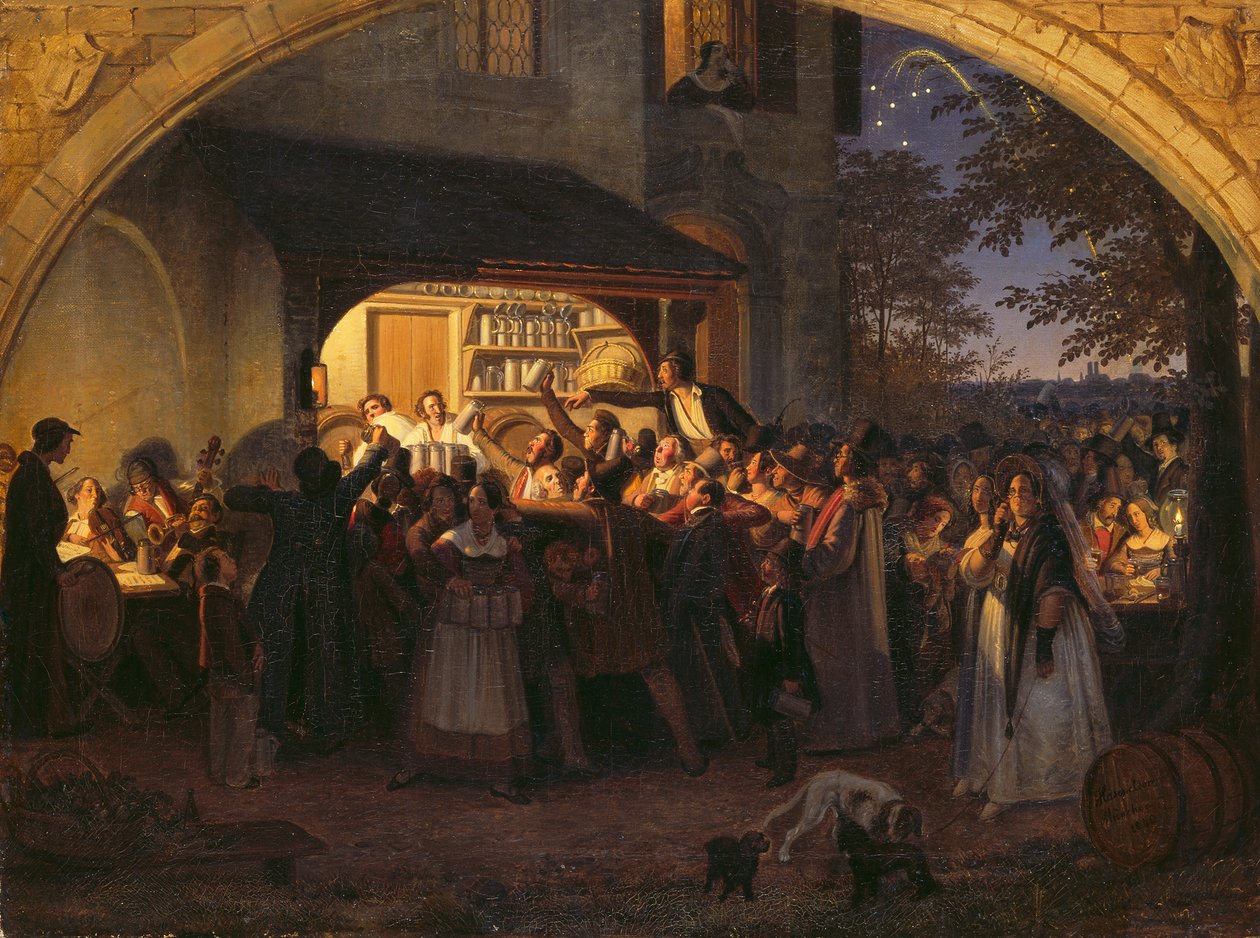慕尼黑花园节 作者 约翰·彼得·哈森克莱弗（Johann Peter Hasenclever）