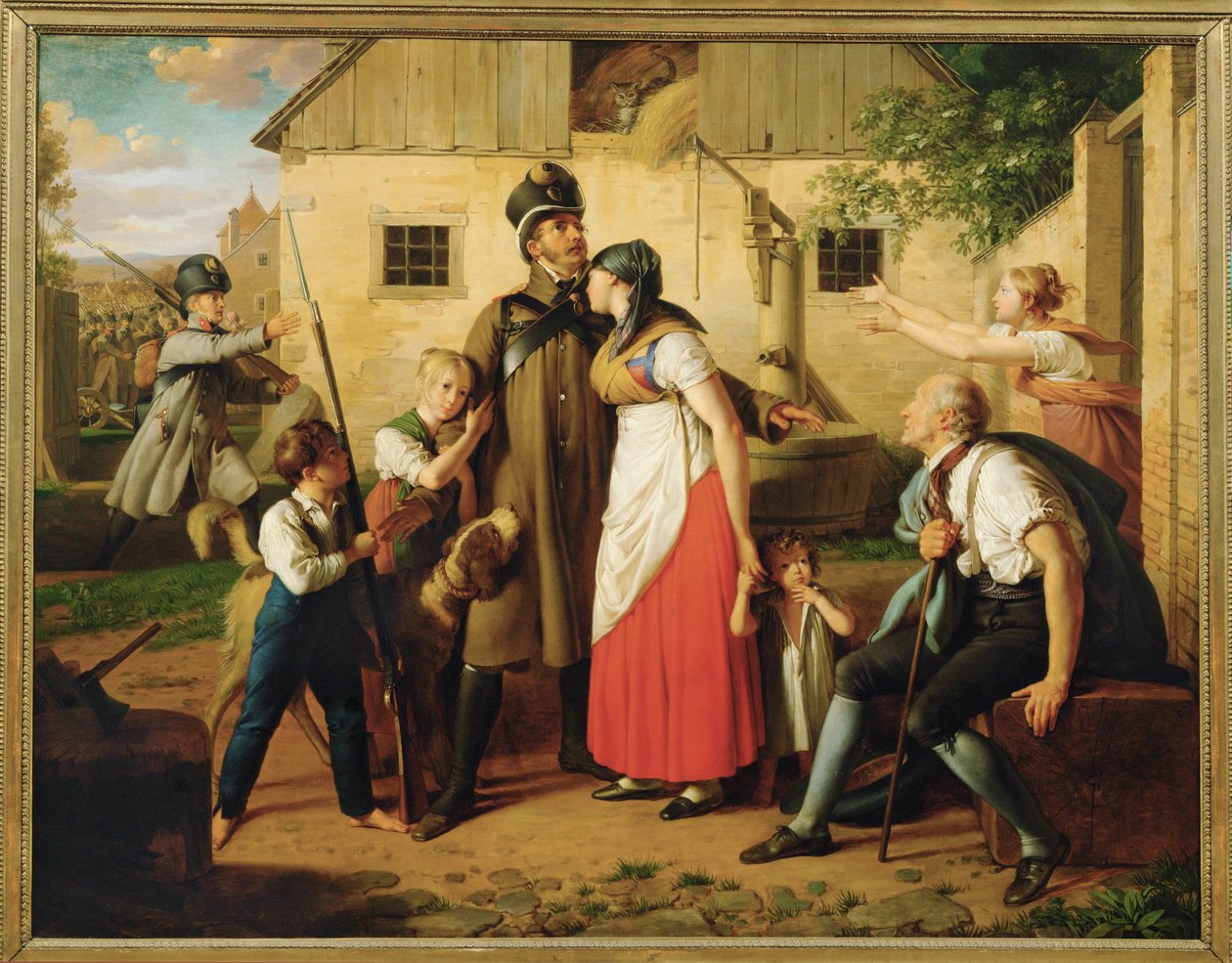 Die Heimkehr des Landwehrmannes - 民兵的回归......（布面油画） 作者 约翰·彼得·克拉夫特