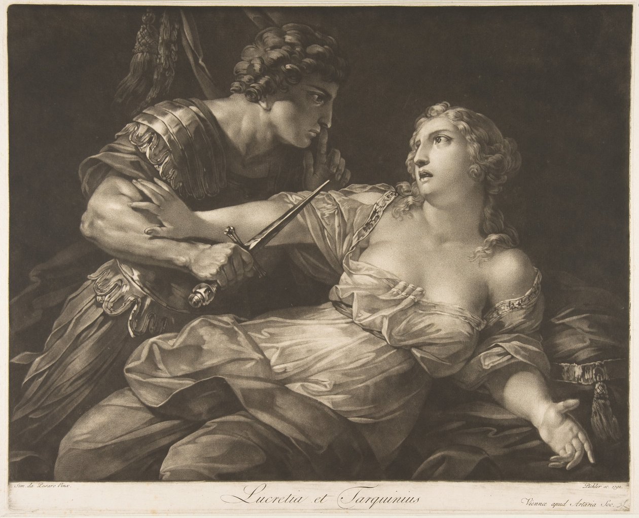 塔尔金（Tarquin）和卢克莱蒂（Lucretia），1792年。 作者 约翰·彼得·皮克勒