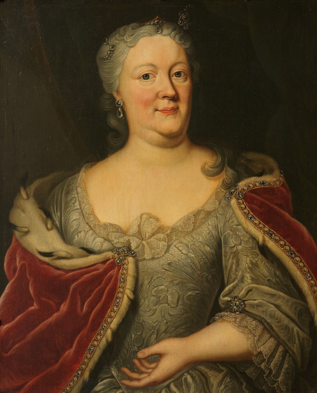 玛丽亚-路易莎-范-黑森-卡塞尔（Maria Louisa van Hessen-Kassel）的肖像，又名 Maaike-Meu。弗里斯兰州长约翰-威廉-弗里索的遗孀，奥兰治-拿骚王子 作者 约翰·菲利普·贝尔