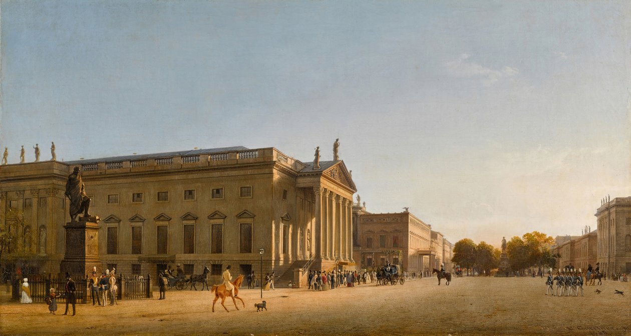 皇家歌剧院，林蒑大道（Unter den Linden），1845年。 作者 约翰·菲利普·爱德华·盖特纳