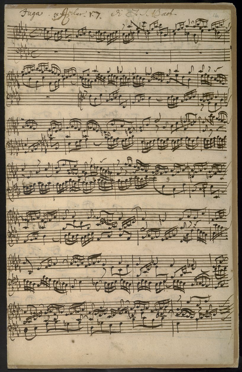 添加 MS 35021，f.14 前奏曲 17 è 赋格，选自《Das Wohltemperierte Clavier 作者 约翰·塞巴斯蒂安·巴赫（Johann Sebastian Bach）