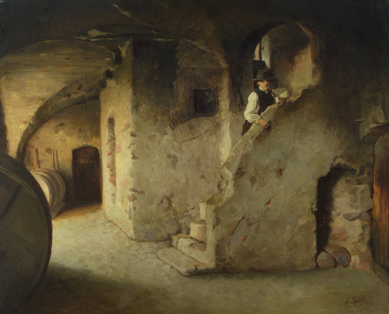 酒窖，c.1872 作者 约翰·斯珀尔