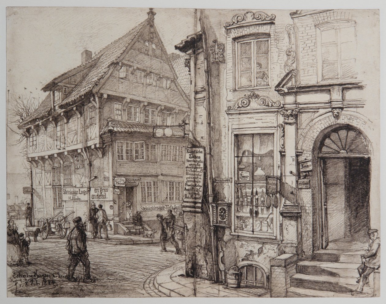 HH-Riefesell-16-Ecke-Kajen-Deichstrasse-08-02-1884 作者 约翰·西奥伯尔德·里菲塞尔