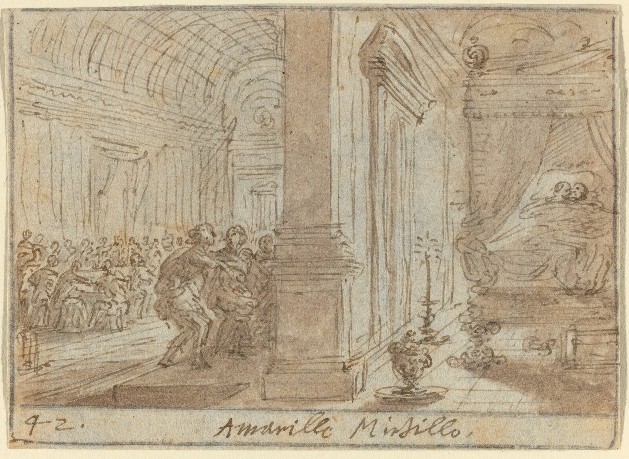 Amarilli和Mirtillo 作者 约翰·威廉·鲍尔（Johann Wilhelm Baur）