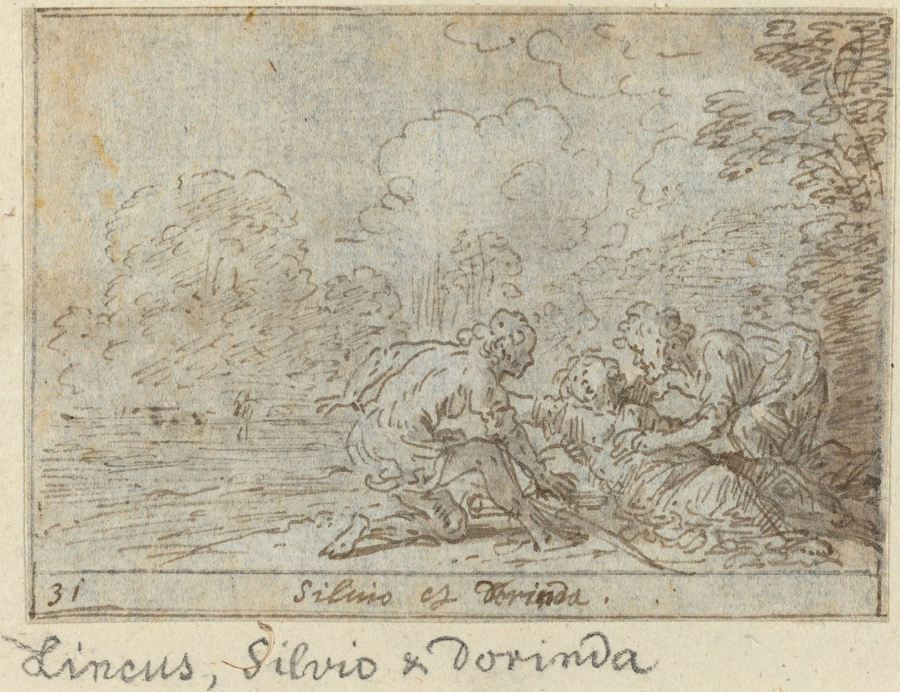 林科，西尔维奥和多琳达，1640年。 作者 约翰·威廉·鲍尔（Johann Wilhelm Baur）