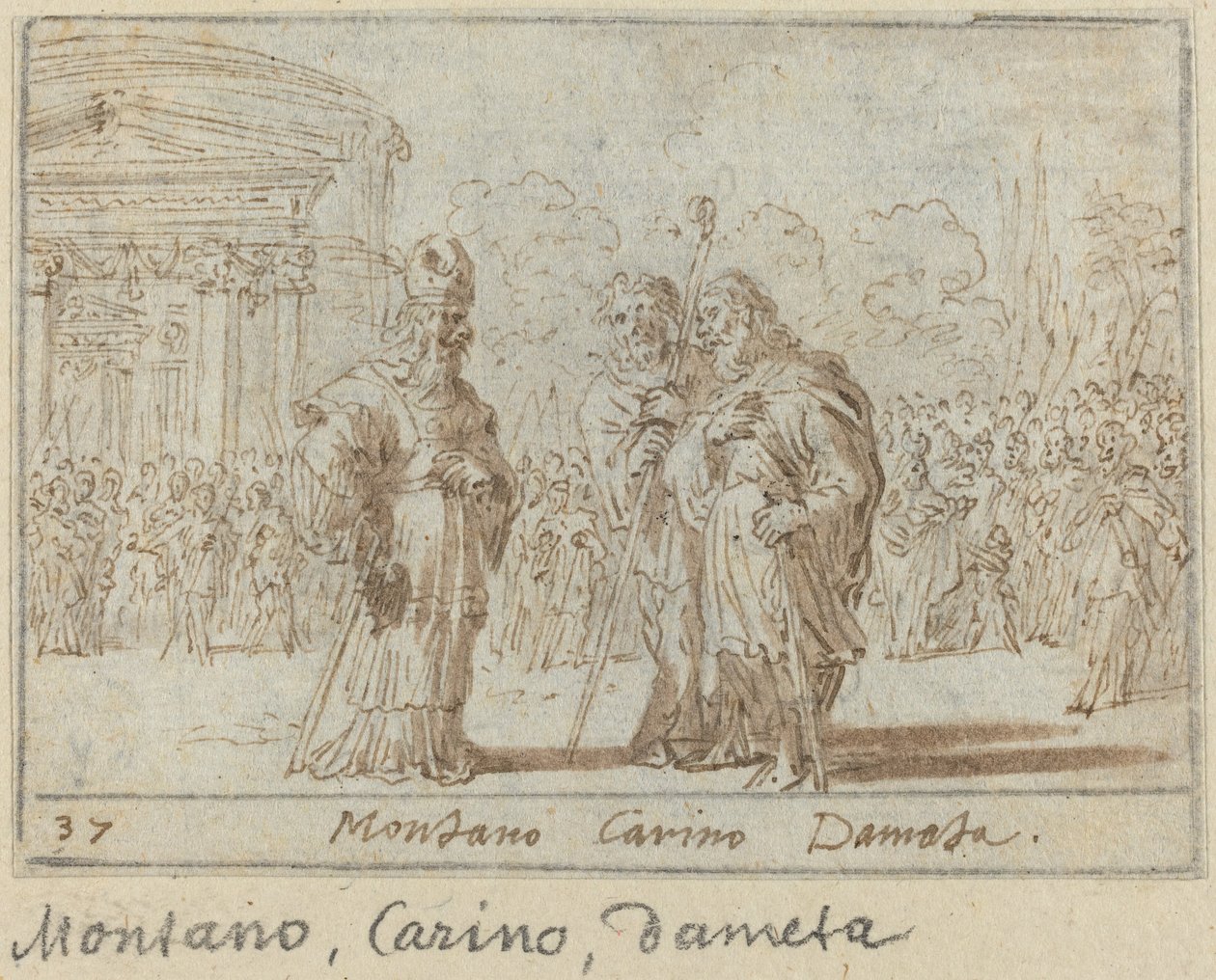 蒙塔诺，卡里诺和达梅塔，1640年。 作者 约翰·威廉·鲍尔（Johann Wilhelm Baur）