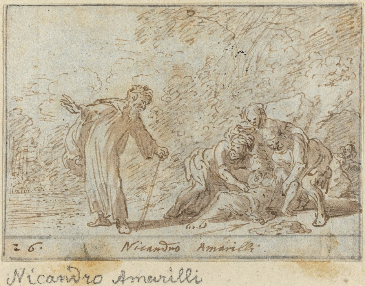 Nicandro和Amarilli，1640年。 作者 约翰·威廉·鲍尔（Johann Wilhelm Baur）