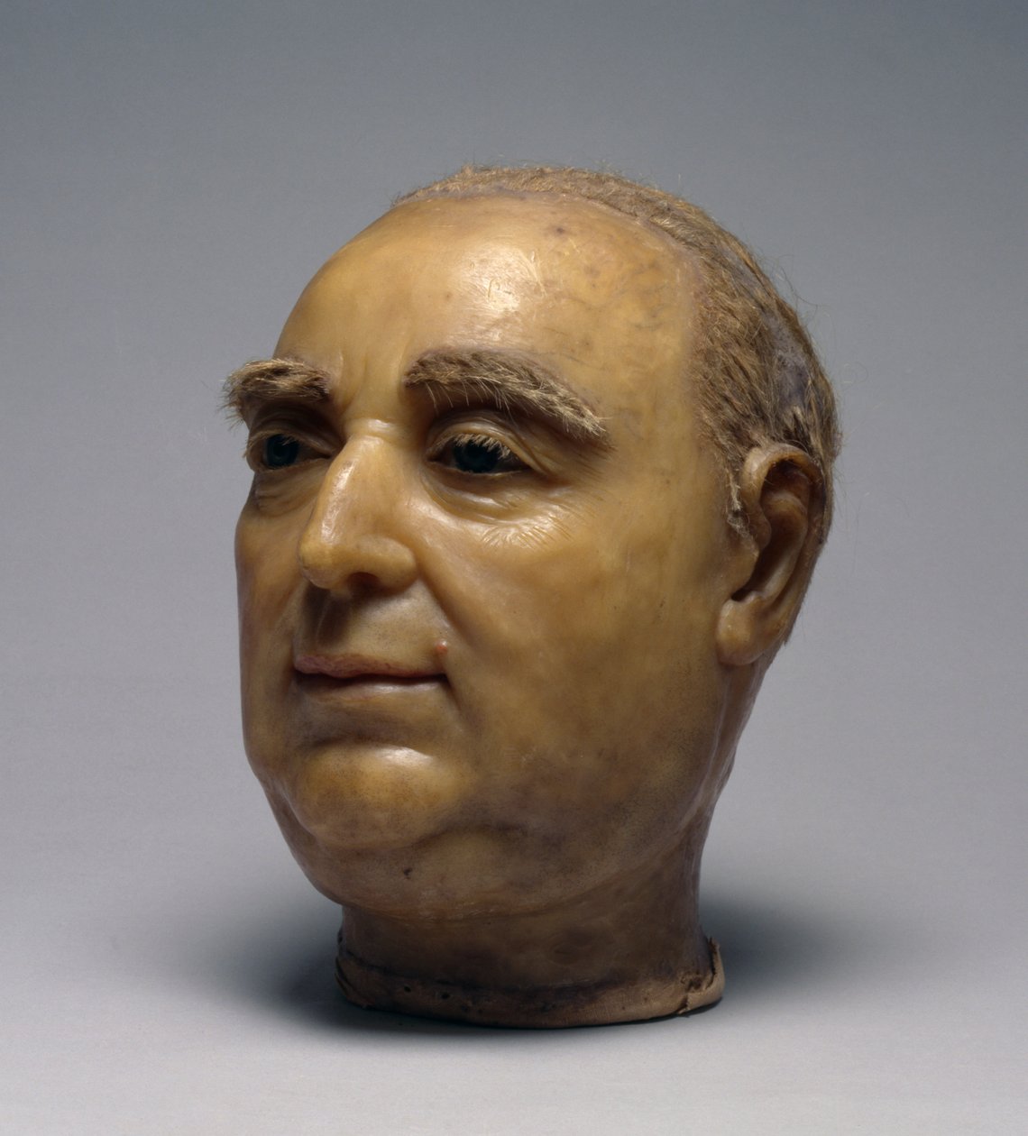 1786年Hesse-Kassel Landgrave的Frederick II负责人（蜡，玻璃和头发） 作者 约翰·威廉·基希纳（Johann Wilhelm Kirchner）
