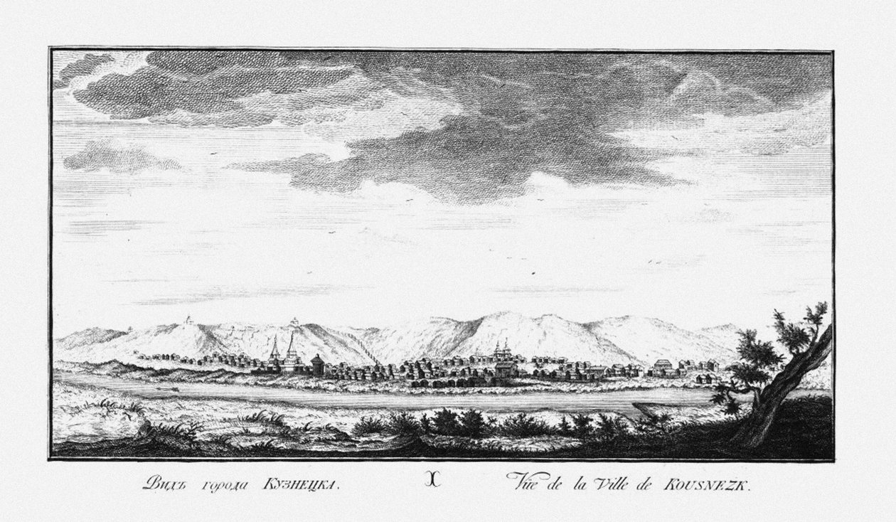库兹涅茨克的风景，大约1735年 作者 约翰·威廉·勒森尼乌斯（Johann WilhelmLürsenius）
