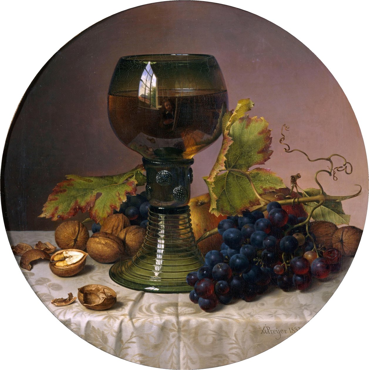 水果静物 作者 约翰·威廉·普雷耶（Johann Wilhelm Preyer）