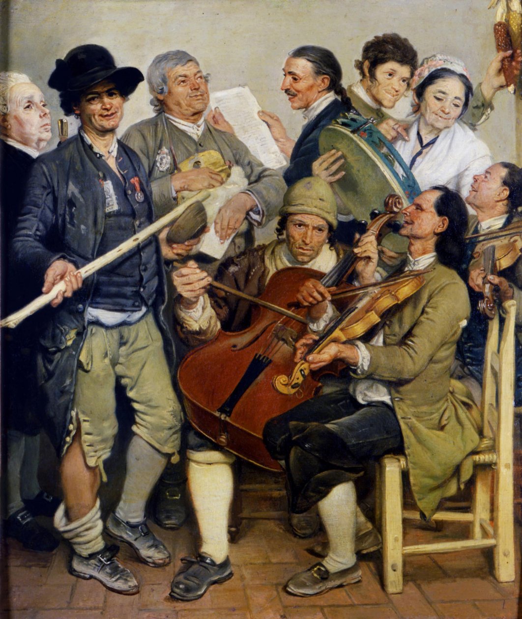 音乐家La Scartocciata，约1778年 作者 约翰·佐法尼