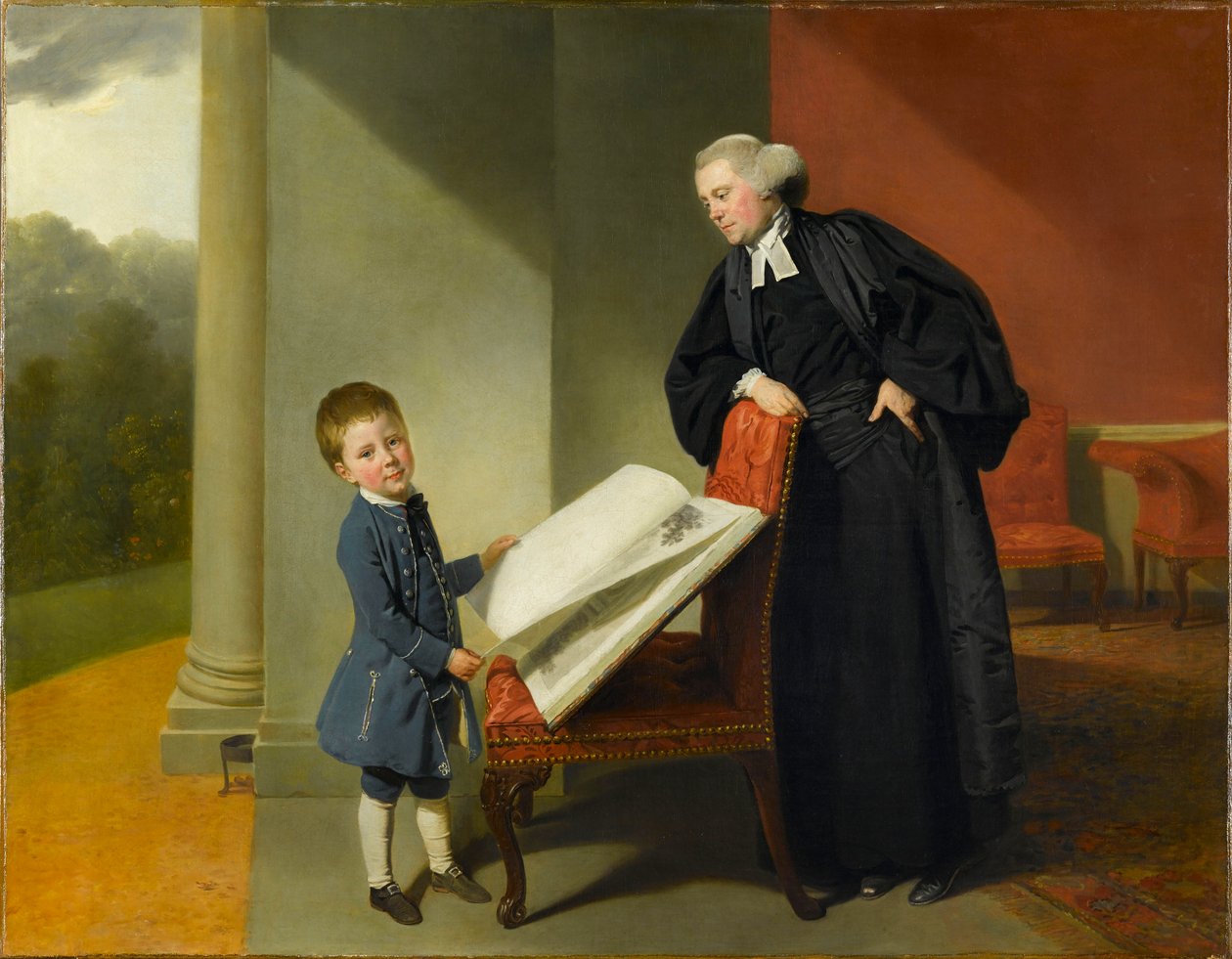 Randall Burroughes牧师和他的儿子Ellis，1769年。 作者 约翰·佐法尼