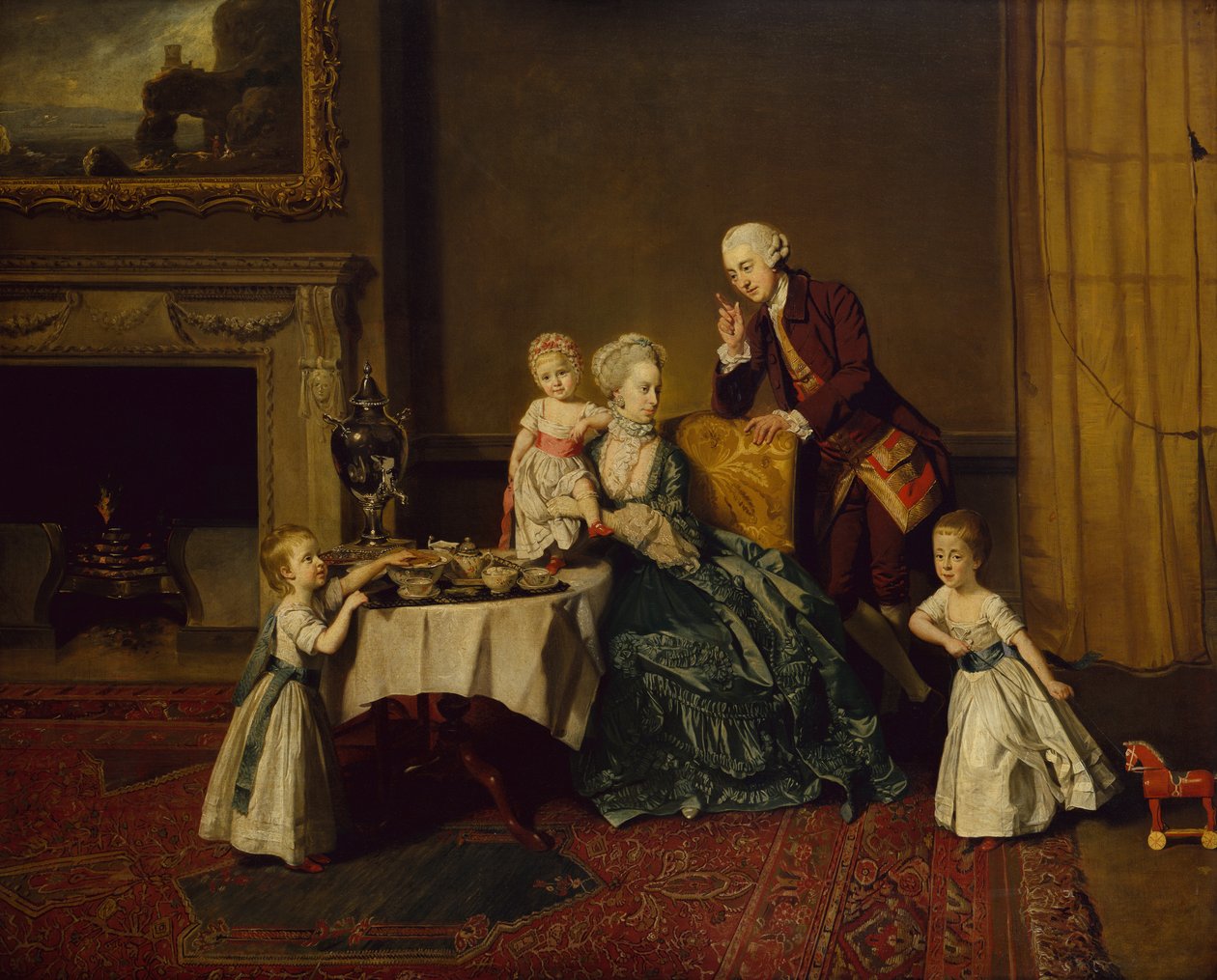 威洛比-德-布洛克勋爵及其家人的集体肖像 作者 约翰·佐法尼（Johann Zoffany）