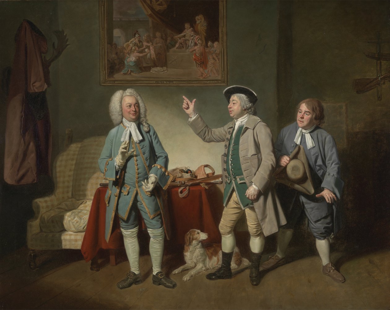 Edward Shuter，John Beard和John Dunstall在Isaac Bickerstaffes Love in a Village，1767 作者 约翰·约瑟夫·佐凡尼