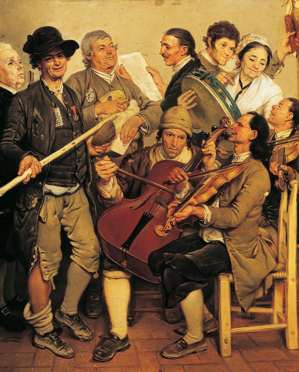 Scartocciata（帕尔马附近玉米收获节上的乐手），作者是约翰-佐法尼（1733-1810）。 作者 约翰·佐法尼（Johann Zoffany）
