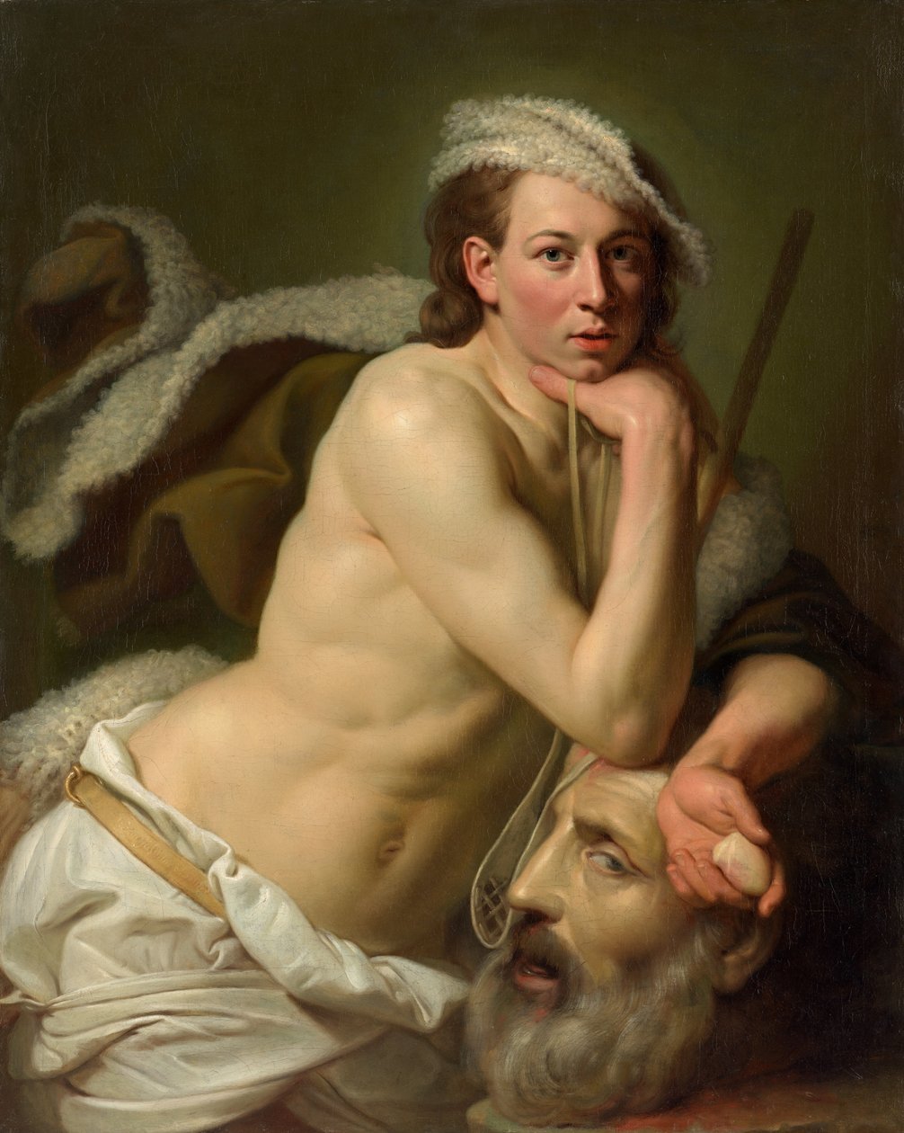 拿着歌利亚头颅的大卫自画像 作者 约翰·佐法尼（Johann Zoffany）