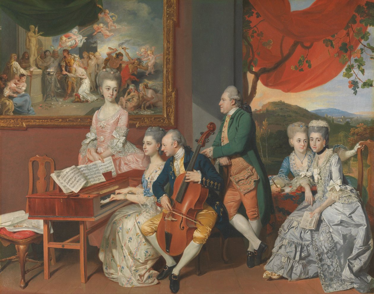 戈尔家族与乔治-考珀三世伯爵 作者 约翰·佐法尼（Johann Zoffany）