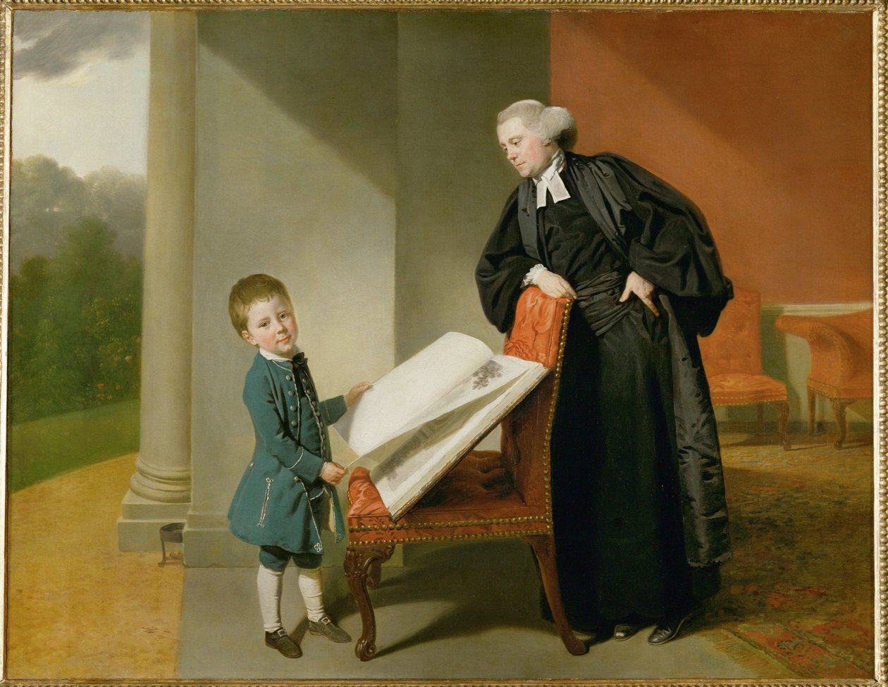 兰德尔-巴勒斯牧师和他的儿子埃利斯 ... 作者 约翰·佐法尼（Johann Zoffany）