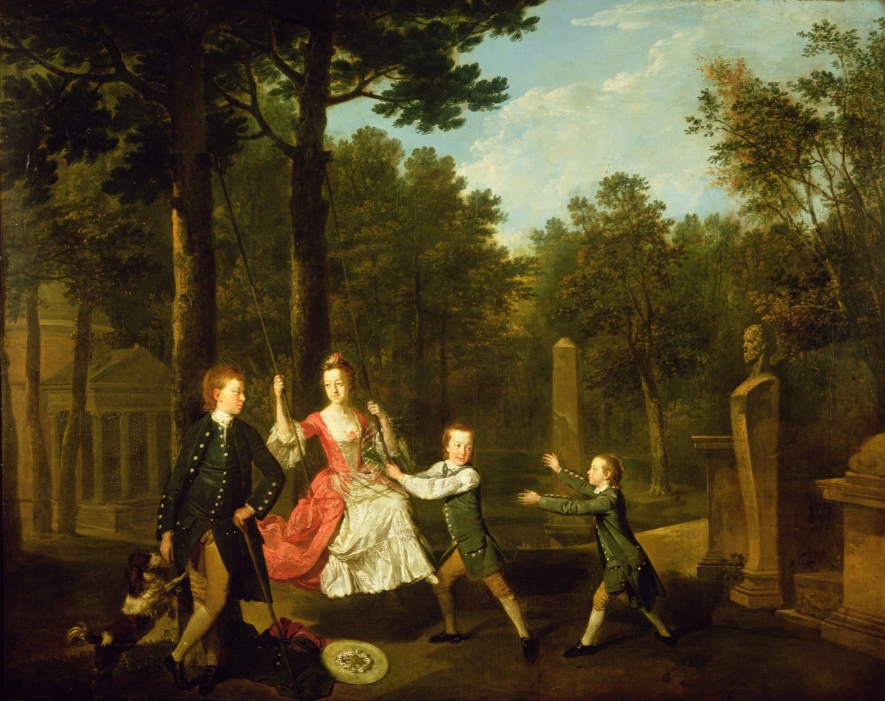 第四代德文郡公爵的孩子（布面油画） 作者 约翰·佐法尼（Johann Zoffany）
