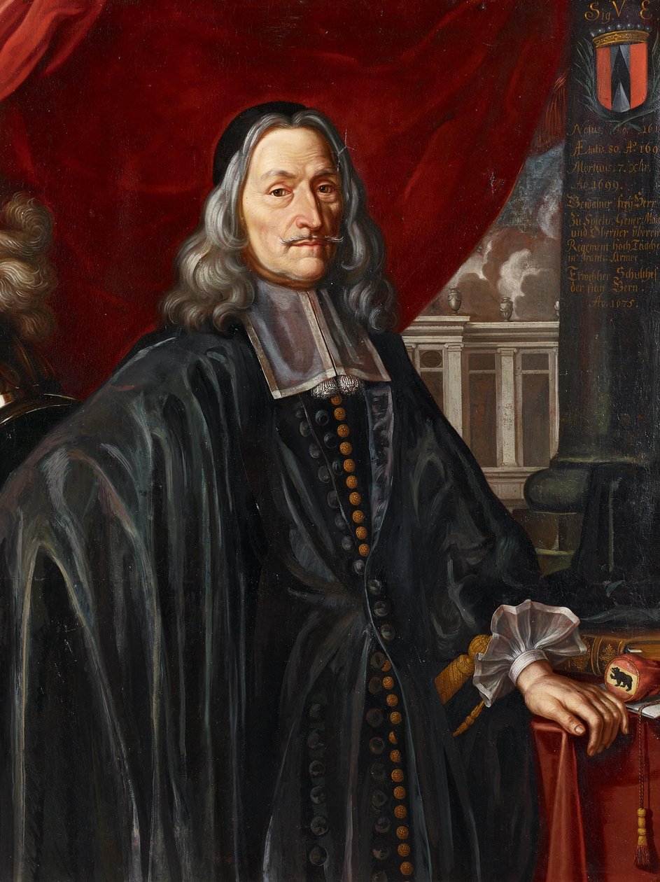 Spiehs Sigmund von Erlach的男爵的肖像 作者 约翰尼斯·邓茨