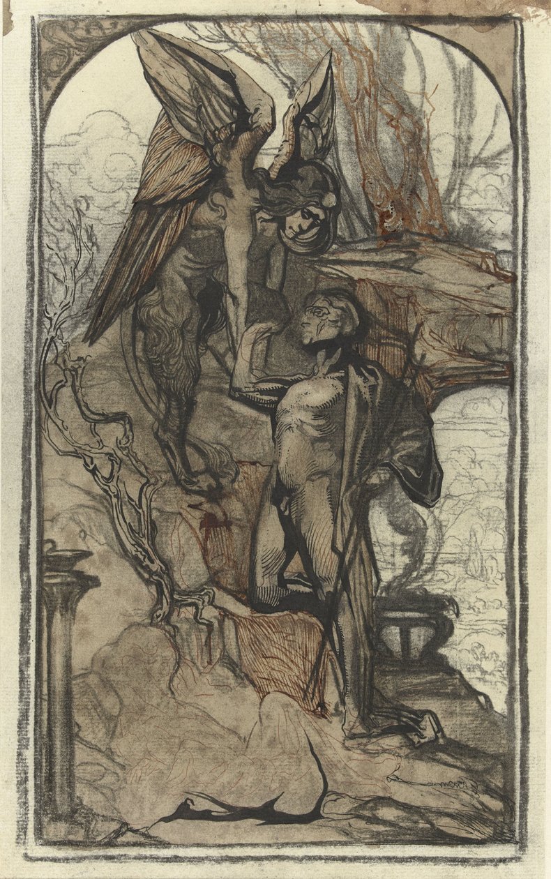 Eudipus和凤凰城，由Johannes Josephus Aarts绘制（1881年至1934年） 作者 约翰内斯·约瑟夫斯·阿尔茨