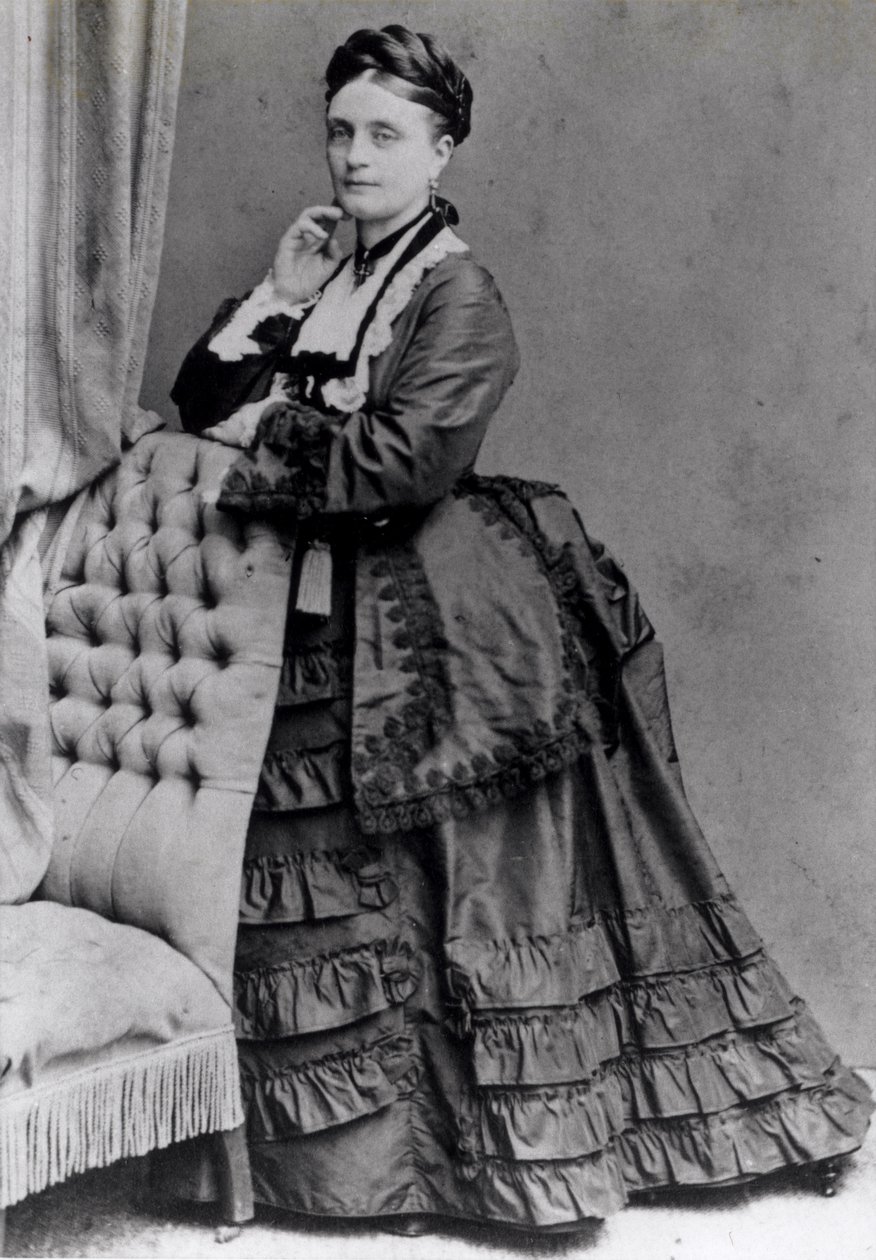 Clara Schumann的肖像（bw照片） 作者 约翰尼斯·洛德维克·德拉维特