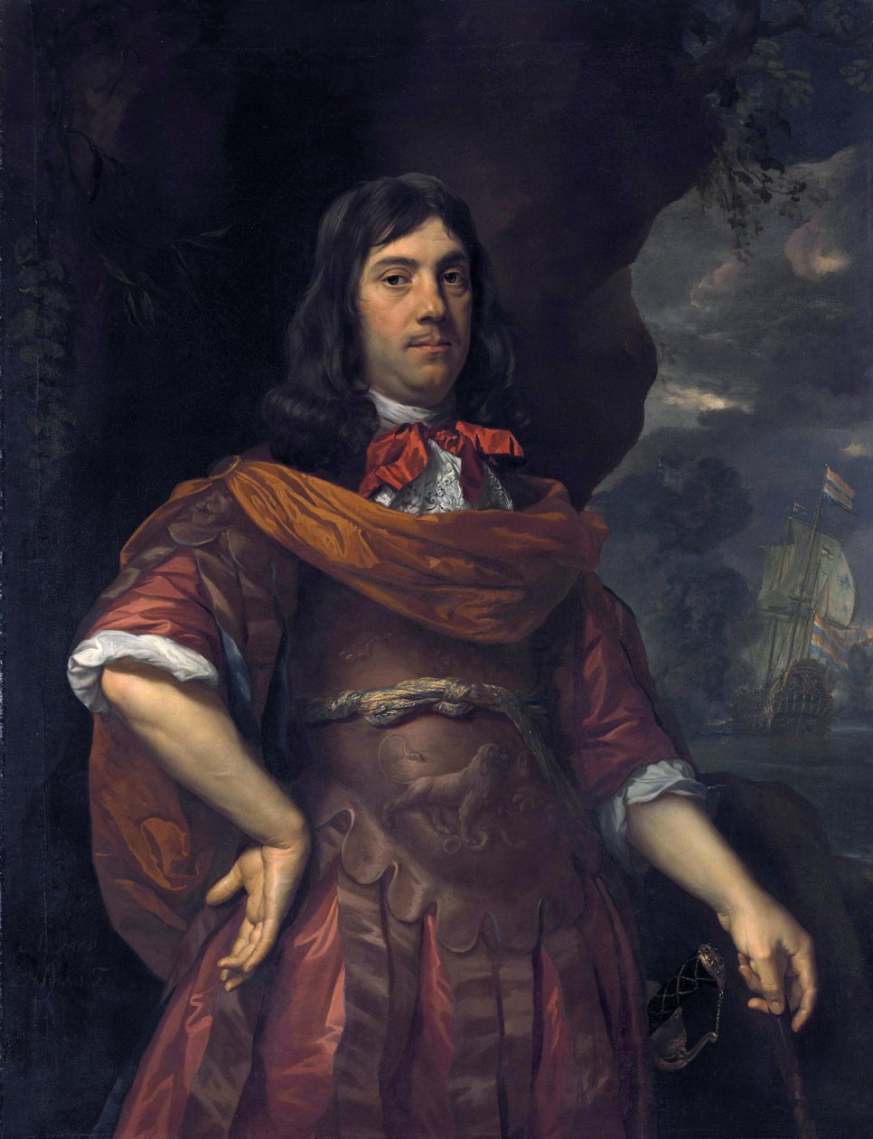 Cornelis Tromp的肖像（1629-1691） 作者 约翰尼斯·迈滕斯（Johannes Mytens）