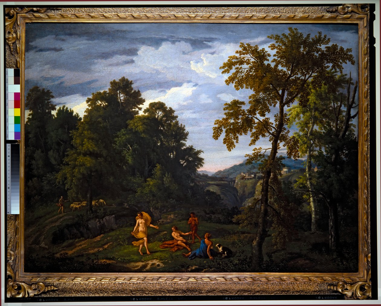 古典人物风景画（绘画） 作者 约翰内斯 (1646 c.1726) 格劳伯