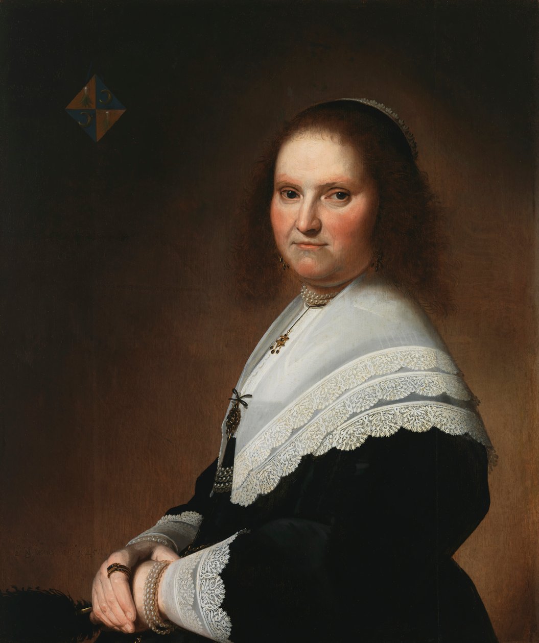 Anna van Schoonhoven的肖像，1645年。 作者 约翰尼斯·科尼利斯（Johannes Cornelisz）。韦斯普龙克