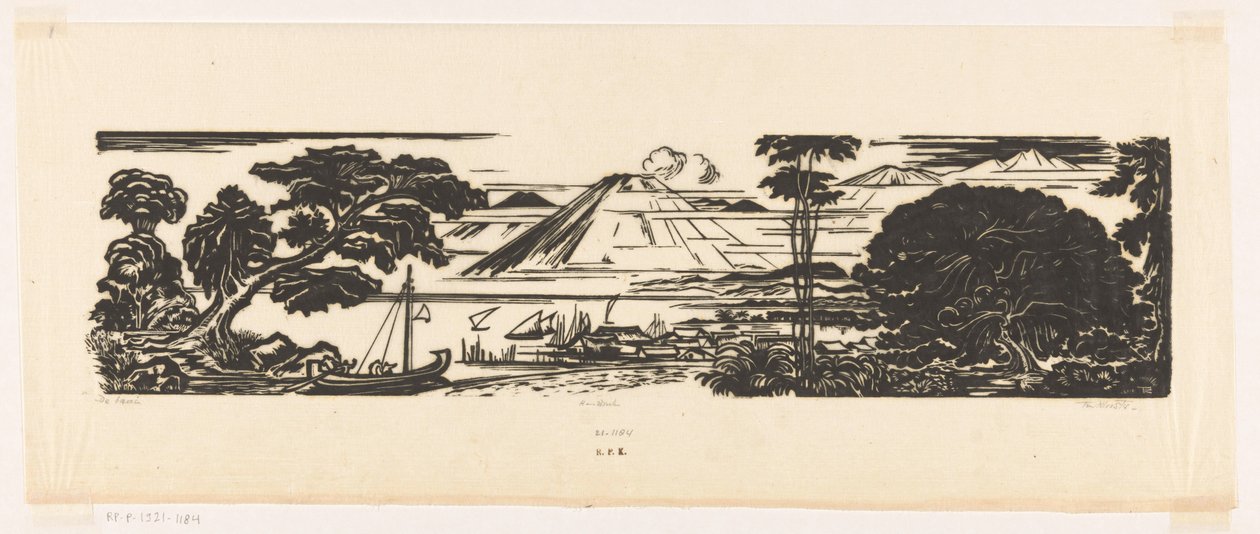 De baai（物品上的原标题） 作者 Johannes Frederik Engelbert 十克洛斯特（艺术家签名）