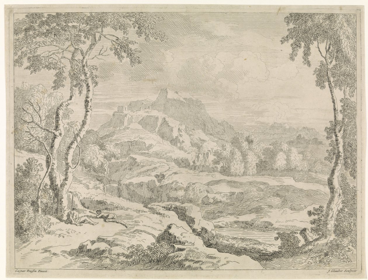 牧羊人的风景
加斯帕尔-普桑山水画（系列名称） 作者 约翰尼斯·格劳伯
