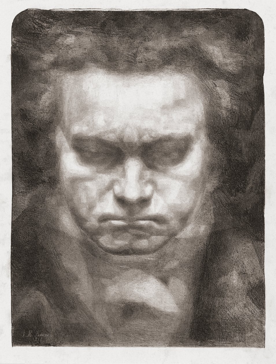 路德维希-凡-贝多芬，画像 作者 约翰尼斯·亨德里克斯·费克斯（Johannes Hendricus Fekkes）