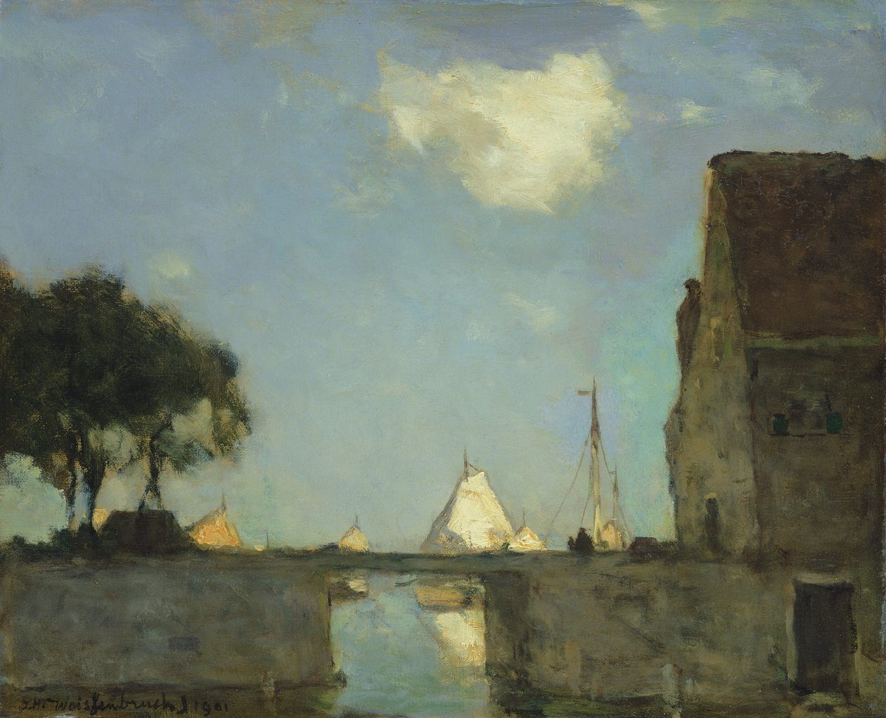 北，靠近Nieuwkoop，1901年 作者 约翰尼斯·亨德里克·魏森布鲁赫