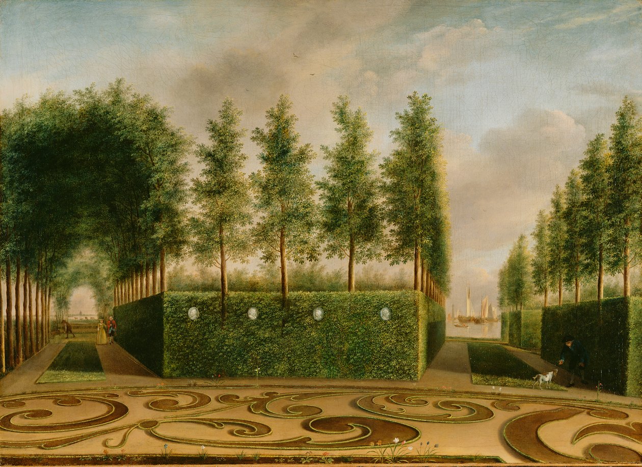一个正式的花园，1766年 作者 约翰尼斯·詹森（Johannes Janson）